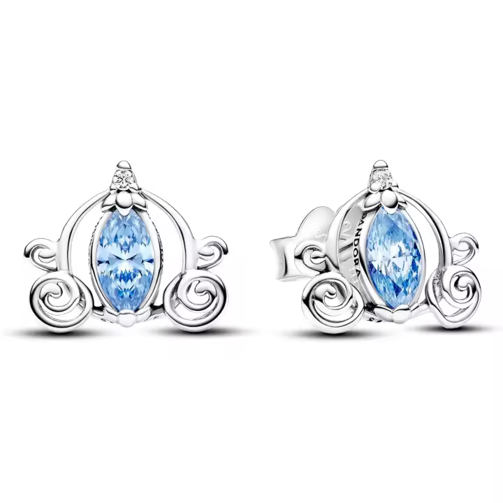 Pendientes Pandora Disney de la carroza de Cenicienta，Incluye Caja Original - 1