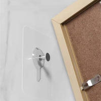Gancho Adhesivo Para Pinturas Y Fotografías 10/20 Piezas Resistente Al Agua Para Cocina Y Baño Sin Necesidad De Perforación Accesorios De Cocina Y Baño - details 3