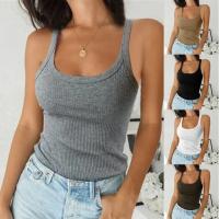 Camiseta Lisa para Mujer con Cuello Redondo – Mezcla de Licra, Estilo Retro Americano, Versátil y Sexy, Ideal para Ropa Interior y Exterior - details 1