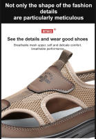Sandalias Para Hombre Estilo Nuevo Slip-on Transpirables Con Suela Gruesa Y Ligera Zapatillas Casuales De Malla Sandalias Holgadas - details 11