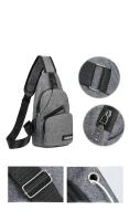 Bolsa De Pecho Para Hombre Gran Capacidad Deportes Al Aire Libre Moda Casual Bolso Transversal Hombro Unico Bolsa Pequeña De Hombro - details 1