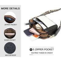 Bolsos de Mujer con múltiples bolsos, hechos a mano, Con Correas de Colores, bandoleras de cuero y monederos con Correa de guitarra, bolsos bandolera Pequeños de cuero Vegan para - details 3