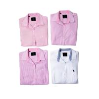 S&C Camisa de Mujer entallada y lisa- color blanco, rosa, marino y celeste - details 2