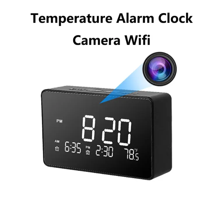 Dual Alarm Clock Wifi Camera With Temperature Monitoring HD 1080P Motion Detection Baby Nanny Camera Home Video Surveillance - 1