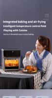 Freidora de aire eléctrica de 12 l, horno de convección de gran capacidad, freidora profunda sin aceite, cocina con ventana de horneado de 360°, electrodoméstico - details 0