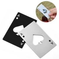 Abrepuertas Portátil En Forma De Poker Black Peach a Con Cartas De Juego Y Abrebotellas Acero Inoxidable Herramienta Para El Hogar - details 0