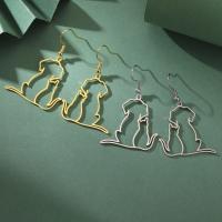 Pendientes Colgantes De Acero Inoxidable Cazador Con Gatos Y Gatitos Para Mujeres Y Niñas Joyería De Moda 2024 Regalo De Cumpleaños - details 10