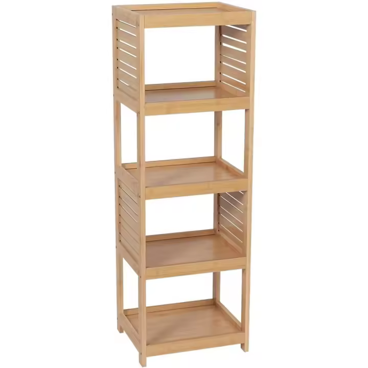 PLUSHOME MUEBLE 5 ESTANTES ACACIA Y MDF -TRINIDAD - 1