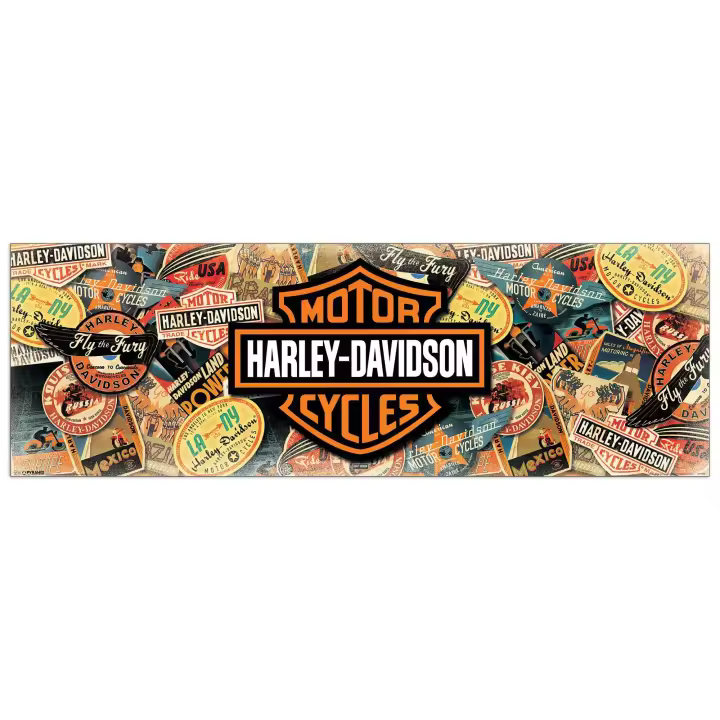 Panel decorativo, listado para Colgar. -Harley Davidson Travel - Cm 90x30 - 1