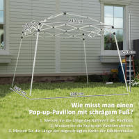 Techo de Gazebo Reemplazo 3x3m | Impermeable, Resistente al Viento (Clase 3) Y Frío | Estructura Estable with Toldo Individual para Jardín, Fiesta or Café - details 4