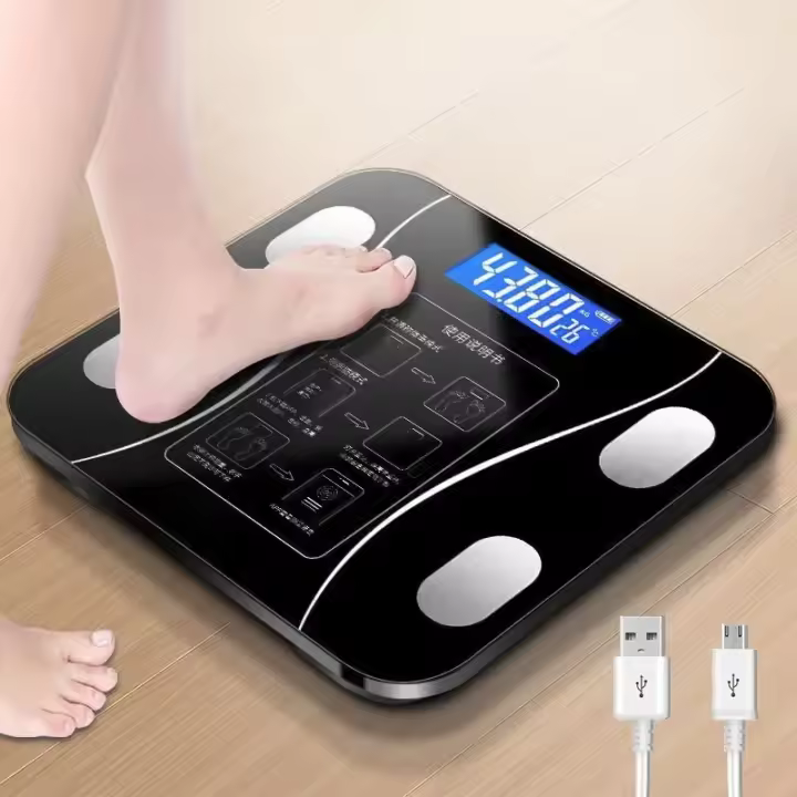 Báscula De Peso Electrónica Inteligente Para Gestión Corporal Y Pérdida De Grasa Bluetooth Escala De Cuerpo Ultra Precisa Para El Hogar - 1