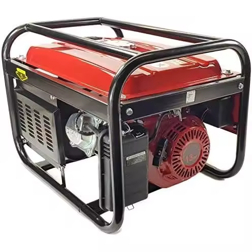Generador Línea HD 5500W – Monofásico y Trifásico, Motor 4 Tiempos, Gasolina 15L (Rojo) - 1