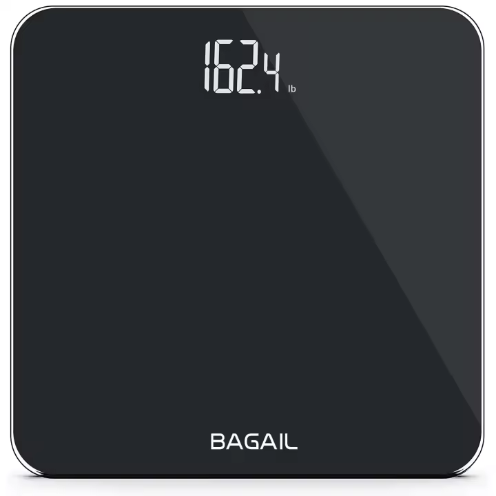 Báscula de Baño Digital Ultrafina De Vidrio Templado Para el Baño Con Sensores De Alta Precisión, Sistema De Unidades kg/lb/st - 1