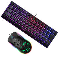 Teclado Y Ratón Gaming HXSJ V700 RGB 61 Teclas Sensación Mecánica Conjunto De Teclado Y Mouse Ergonómico Para Juego De Computadora - details 2