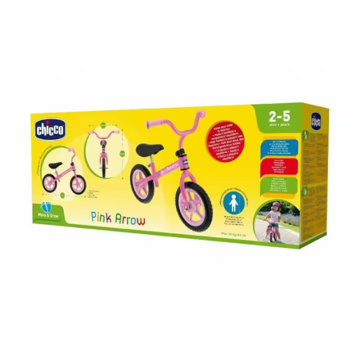Bicicleta rosa sin pedales Chicco First bike - 1