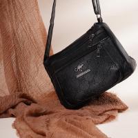 Bolso Bandolera De Moda Para Mujer En Cuero PU Gran Capacidad Con Múltiples Bolsillos Bolso De Hombro Negro Con Relieve Para Salidas Y Fiestas - details 7