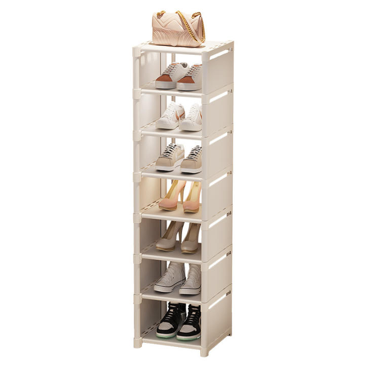 Organizador De Zapatos De Múltiples Capas Estante Plegable Ajustable Para Ahorrar Espacio En El Ángulo De La Pared Material Plástico