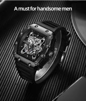 Reloj Deportivo De Cuarzo Para Hombres Con Grande Dial Impermeable Y Manos Luminosas Reloj Cuadrado De Silicona Para Actividades Al Aire Libre - details 9