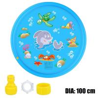 Juguete Divertido Para Niños 100/170cm Piscina Inflable Redonda De Agua Con Sprinkler Para Jardín Alfombra De Rociador De Juego Al Aire Libre PVC - details 3