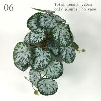 Planta Artificial De Valla Peacock Y Tortuga Hoja Begonia Verde Hierba En Maceta Para Decoración De Balcón Y Jardín Interior - details 7