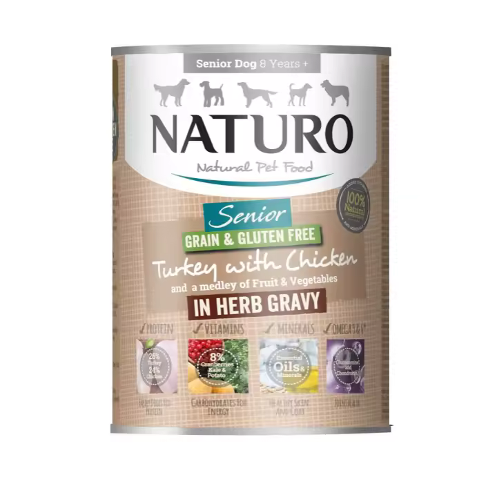 NATURO DOG SENIOR LATA PAVO GELATINA 390G (12) - 1