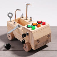 Juguete De Educar Montessori Para Niños Tablero Ocupado Con Interruptor De Madera LED Juego De Herramientas Con Tornillos Y Juntas Educativo Para Edad Preescolar - details 3