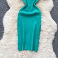 Vestido De Punto Para Mujer Con Cuello Redondo Y Manga Corta Ajustado Y Elegante Vestido De Verano Coreano De Calle Chic Vestido Corto De Dama - details 10