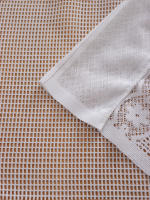 Cortina Francesa Blanca De Encaje Decorativa Curva Sin Perforar Para Dormitorio Cocina Sala De Estar Cortinas Pequeñas - details 7