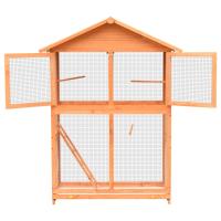 vidaXL Jaula para pájaros madera maciza pino y abeto 125,5x59,5x164 cm - details 2