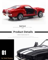 Modelo De Coche Clásico Vintage Mustang GT De 1:32 En Aleación De Metal Con Retroceso Para Colección Y Regalo Para Niños Vehículo Miniatura Replicado - details 6