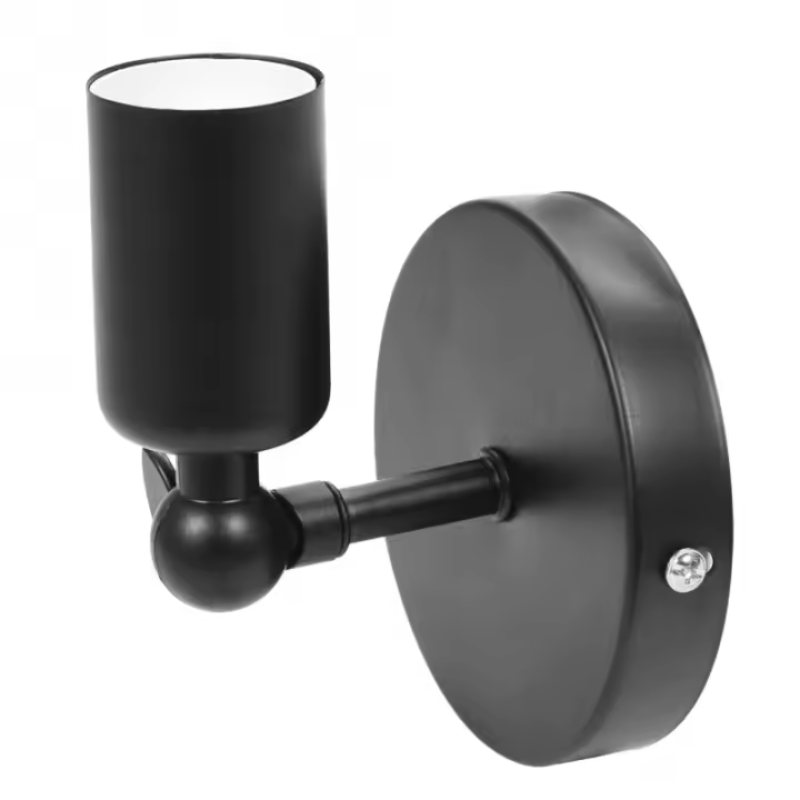 Antigua Sconce De Pared Vintage Soporte De Lámpara Retro Para Café O Pasillo Con Enchufe De Luz E27 Material De Hierro - 1