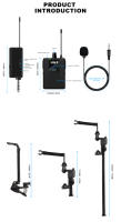 Micrófono Inalámbrico Profesional Para Instrumentos De Música Saxofón Trompeta Trombón Cinturón Cuello Lapel Recolector De Sonido Para Grabación Y Performances Al Aire Libre - details 13
