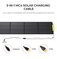 Panel Solar Plegable FOSSiBOT SP200 200W, Eficiencia Alta de Células del 23.4%, Recubrimiento ETFE, Patas Ajustables para Hogar, RV, Camping, Cortes de Energía - Verde - details 5