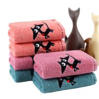 Juego De Toallas Para Niños De Bambú Con Bordado De Gato Tamaño 34x76cm Toallas De Baño De Viaje Desechables Máquina Lavables Absorbentes Para Rostro Y Manos - details 0