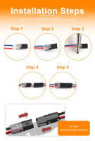 Conector Eléctrico Impermeable 2 Pines 10 Piezas Para Cable De Automóvil Conector De Terminal De Conexión En Strip - details 3
