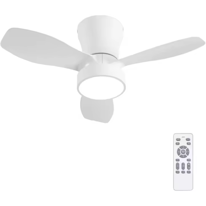 Ventilador de techo con Luz LED Blanca 62 cm | Motor DC Silencioso 3 lordades | 3 temperaturas de Luz (3000K/4000K/6500K) Regulable | Remote Control y temporizador - 1