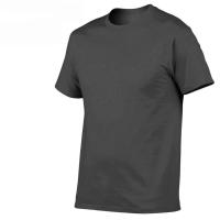 Camiseta De Algodón Suelta Para Hombre Estampado Sólido Cuello Redondo Manga Corta Deportiva Transpirable Y De Secado Rápido - details 6
