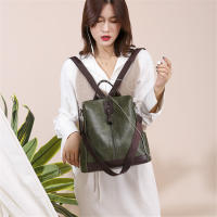 Mochila De Cuero Vintage Para Mujer 3 En 1 Antirrobo Capaz Para Niñas Adolescentes Bolsa Escolar De Viaje Mochila Feminina - details 13