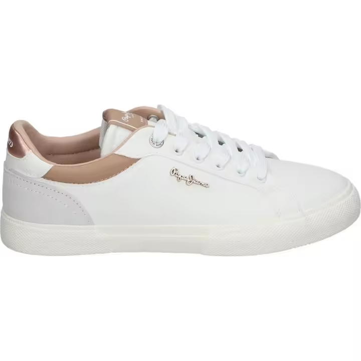 PEPE JEANS | Zapatillas Bajas Pepe Jeans para Mujer – Deportivas en Color Blanco – Sneaker con Cordones – Estilo Casual – Versátiles – Combinables – Alta Calidad y Comodidad – Modelo PLS31588-142 - 1