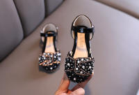 Sandalias De Crystals Para Niñas Moda Boda Fiesta Danza Performance Zapatos De Princesa Antideslizantes Talla Verdadera Para Edad 4-6Años - details 3
