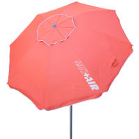 Aktive - Sombrilla playa antiviento 180 cm, 200 cm o 220 cm, Max Air, coral, forma octogonal, poliéster con protección UV50 y revestimiento plateado, 8 varillas fibra de vidrio, mástil inclinable Ø28/32 mm, incluye funda con asa, con ventilación superior - details 1