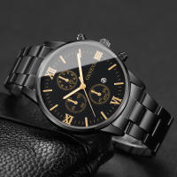 Reloj De Pulsera De Lujo Para Hombre Calendario Moda Roma Dial Cuarzo Sin Caja Material De Correa De Aleación Estilo Casual - details 5