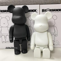 Figura De Acción 28cm Galaxia Pintura Oso Negro Blanco Bearbrick DIY Modelo 3D Mini Bricks Juguete Para Adolescentes Y Adultos - details 3