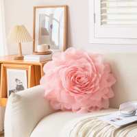 Funda de almohada con diseño de helado, flores rosas, girasoles, hortensias, hilo, flores, cojín pequeño con margaritas. - details 0