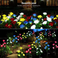 Luces Solares LED De 7 Cabezas Para Jardín Y Paisaje IP65 Impermeables Luces De Hierba Exterior Decoración De Jardín Estilo Tradicional Material ABS - details 6