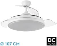 TODOLAMPARA Ventilador de techo con luz LED motor DC ESCORPION Blanco Aspas Retráctiles 107D - details 1