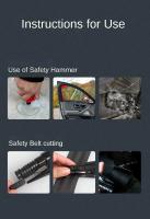 Martillo De Seguridad Para Coche Portátil Rompe Ventanas Cuchillo De Correa Kit De Escape En Cadena Regalo De Navidad - details 5
