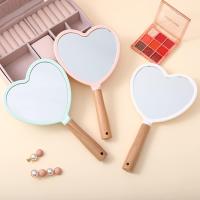 2PCS Espejo de Mano para maquillaje, Pequeño Espejo de mano de Madera portátil Espejo de tocador de viaje para helbres y Mujeres - details 1