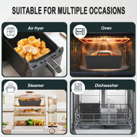 Almohadilla De Silicona Para Horno Y Air Fryer 4/2pc Bandeja De Hornear Antiadherente Para Pollo Frito Pizza Y Verduras Lavandería De Frutas - details 3