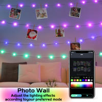 Luces De Hada LED RGB IC Con Control Remoto Y APP Inteligente IP65 Impermeables 5/10/20M Para Decoración Navideña Y Interior Exterior - details 5
